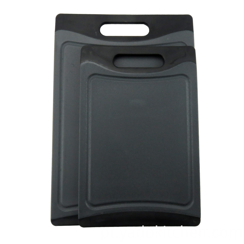 conjunto de placa de corte de cor preta de 2 black color cutting board set of 2